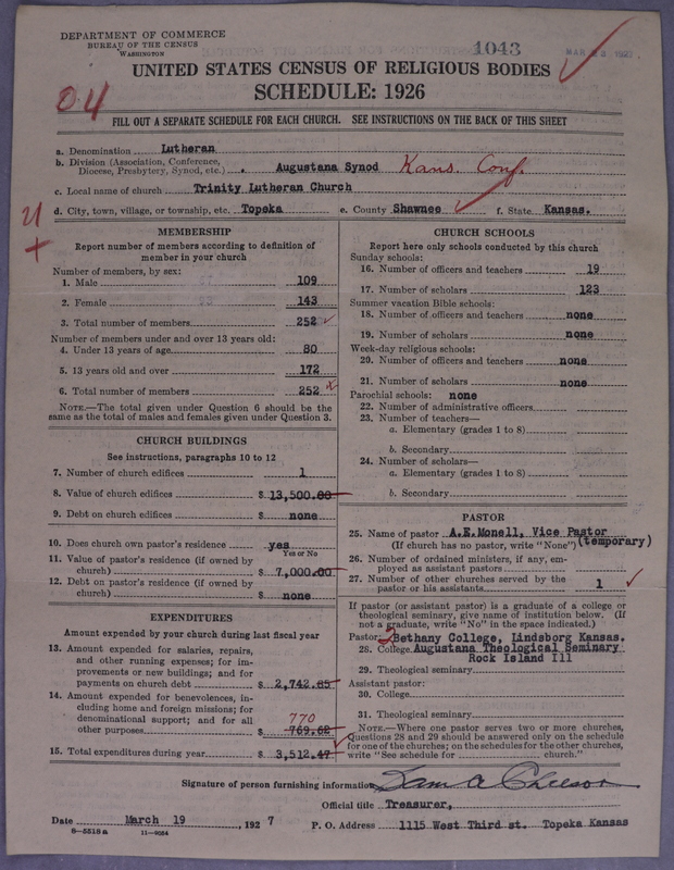 Scan of Evangelical Lutheran Augustana Synod of North America: 1043