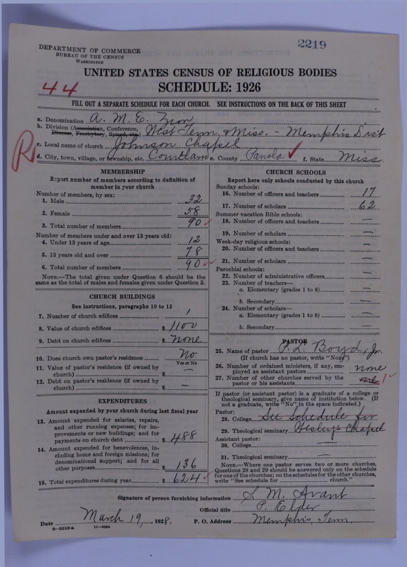 Scan of African Methodist Episcopal Zion Church: 2219
