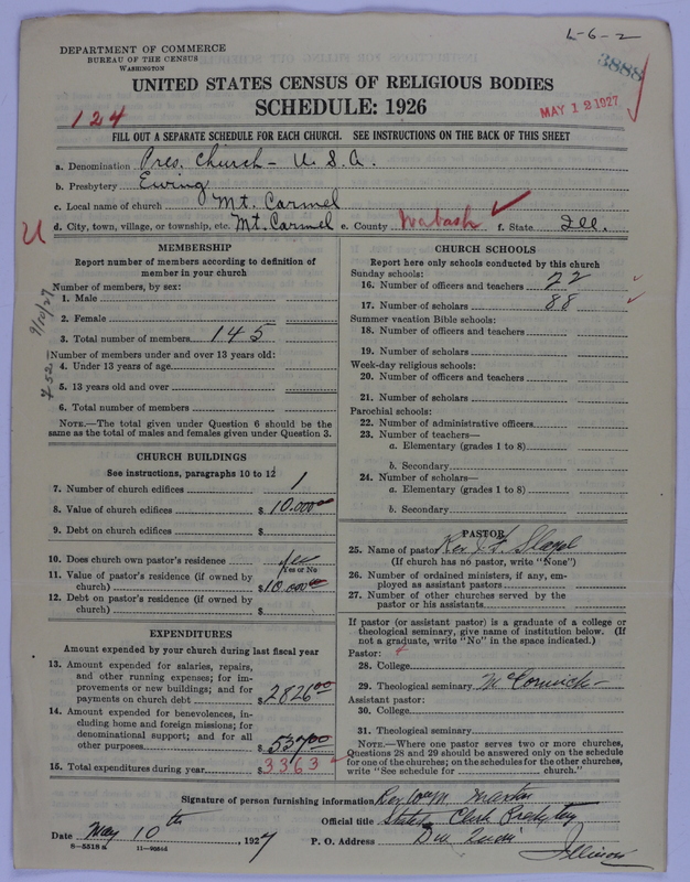 Scan of Presbyterian Church in the United States of America: 3888