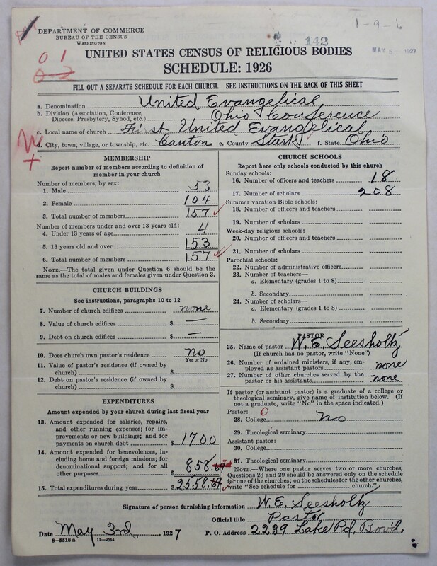 Scan of Evangelical Congregational Church: 142