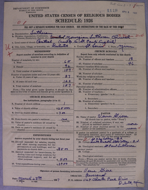 Scan of Norwegian Lutheran Church of America: 1119