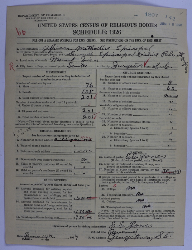 Scan of African Methodist Episcopal Church: 1807
