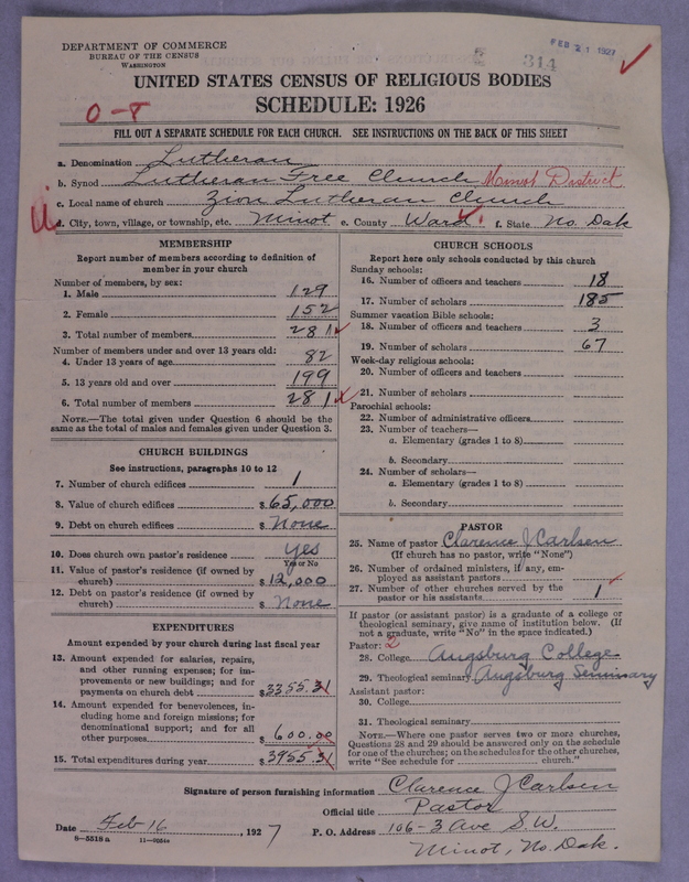 Scan of Lutheran Free Church: 314