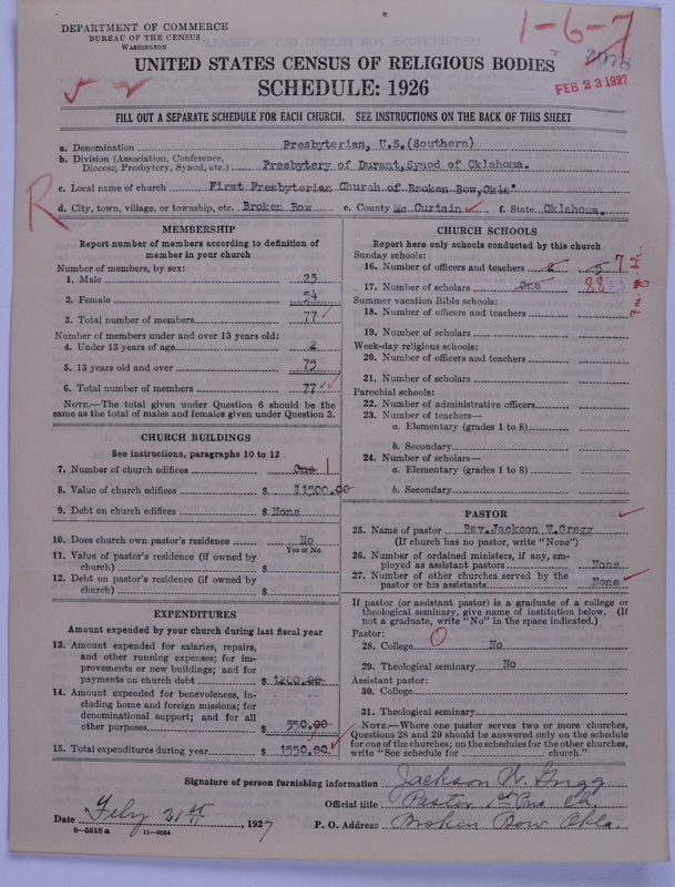 Scan of Presbyterian Church in the United States: 3078