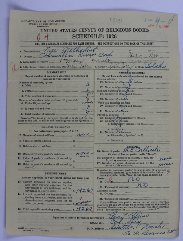Scan of Free Methodist Church of North America: 1196