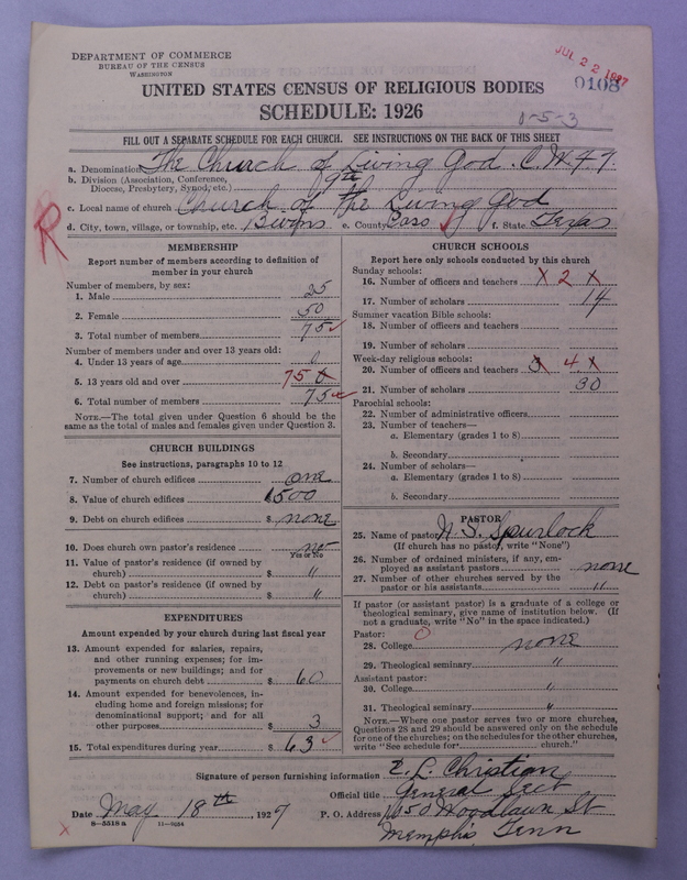 Scan of Church of the Living God, Christian Workers for Fellowship: 108