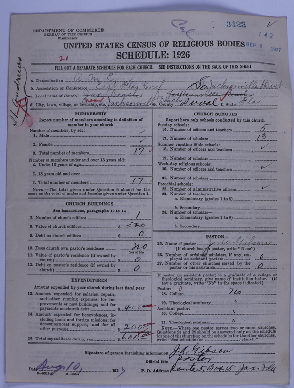 Scan of African Methodist Episcopal Church: 3422