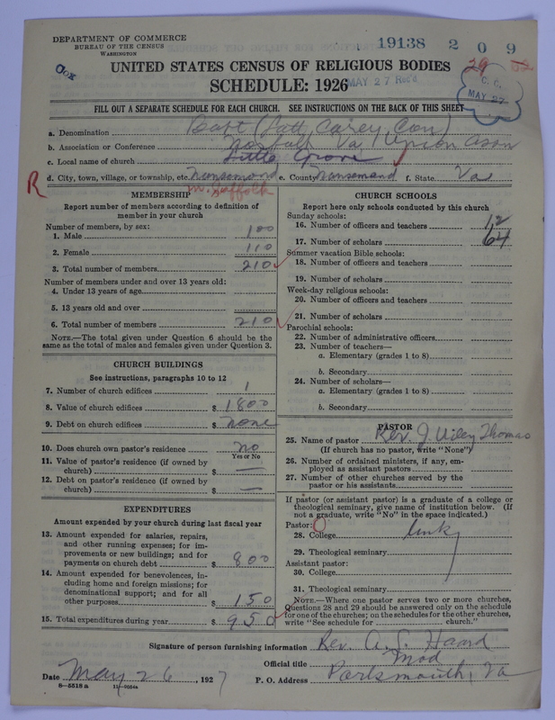 Scan of Negro Baptists: 19138