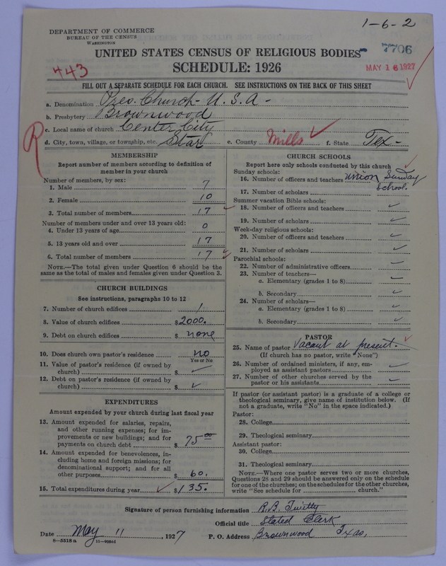 Scan of Presbyterian Church in the United States of America: 7706