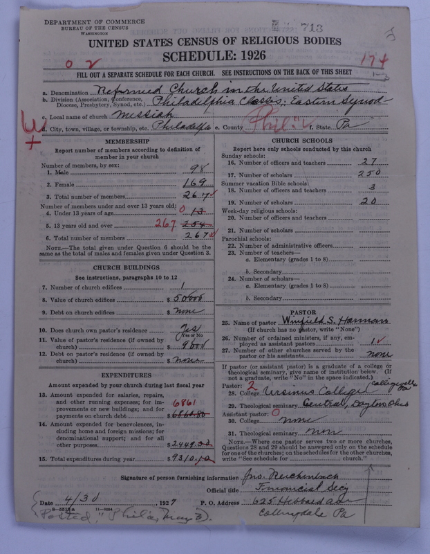 Scan of Reformed Church in the United States: 713