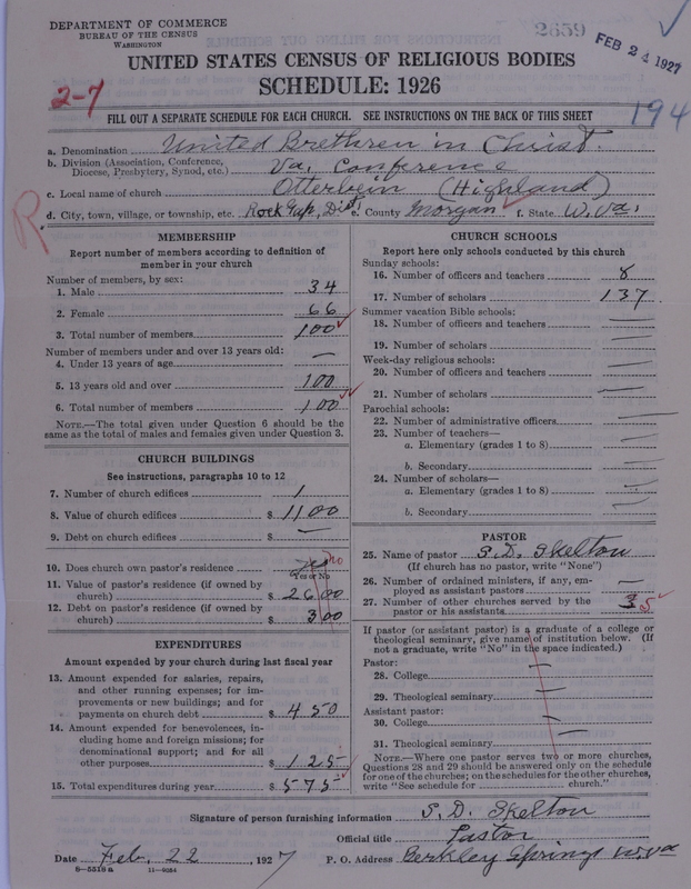 Scan of Church of the United Brethren in Christ: 2659