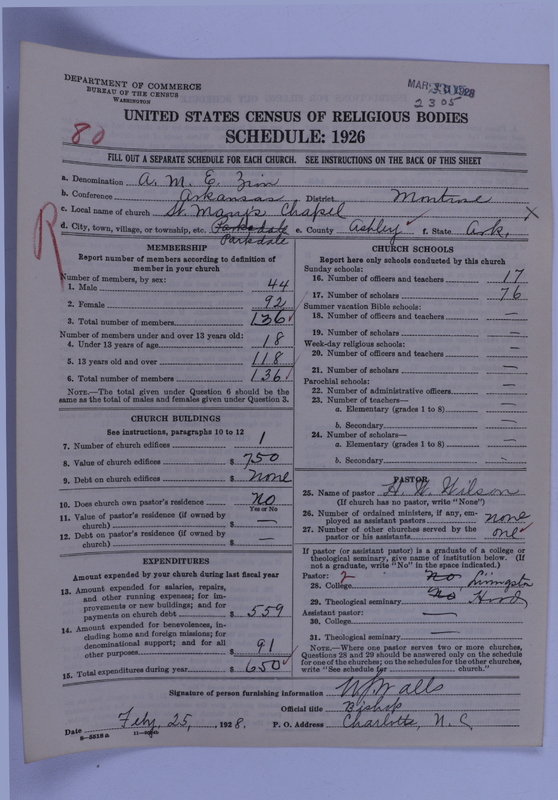 Scan of African Methodist Episcopal Zion Church: 2305