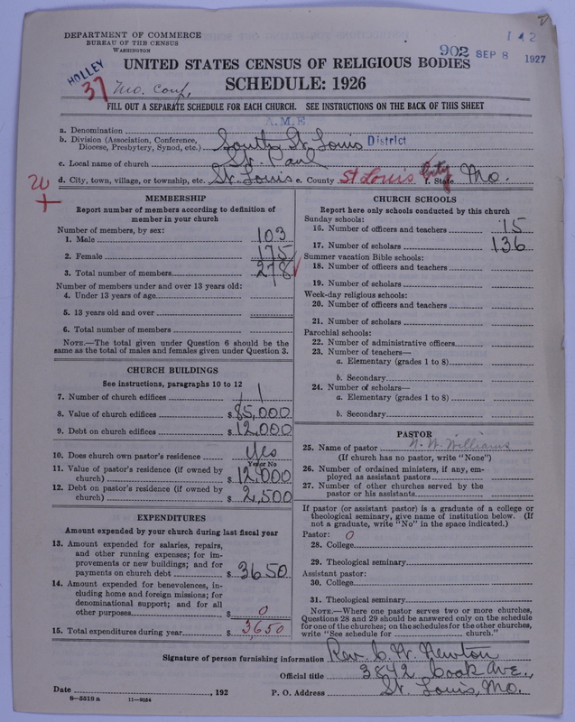 Scan of African Methodist Episcopal Church: 902
