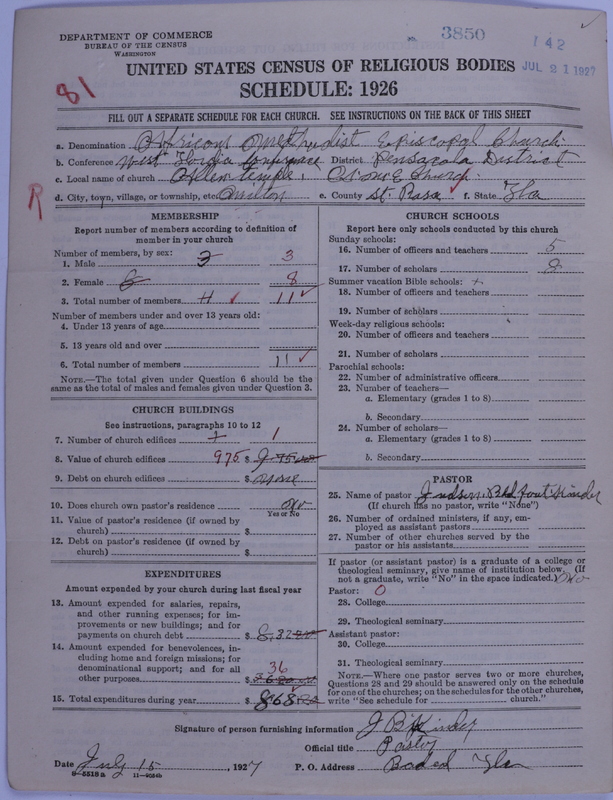 Scan of African Methodist Episcopal Church: 3850
