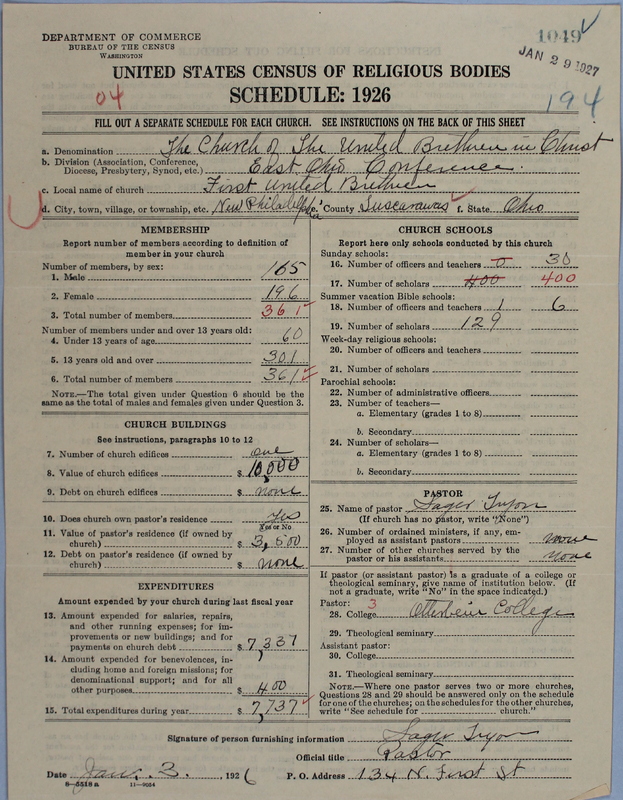 Scan of Church of the United Brethren in Christ: 1049