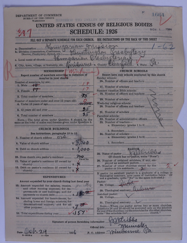 Scan of Presbyterian Church in the United States of America: 1664