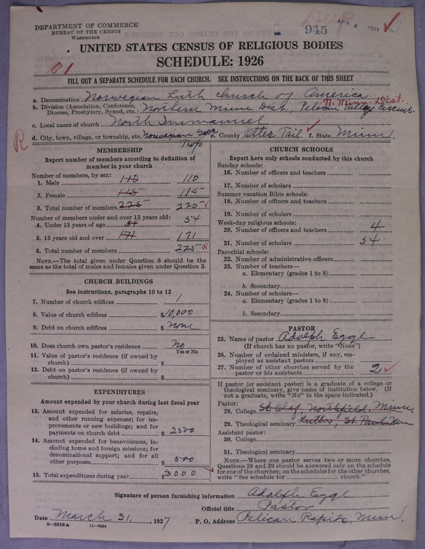 Scan of Norwegian Lutheran Church of America: 945