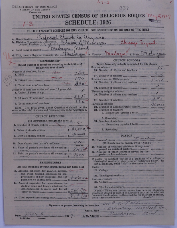 Scan of Reformed Church in America: 537