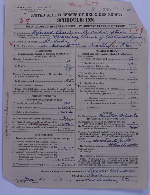 Scan of Reformed Church in the United States: 399