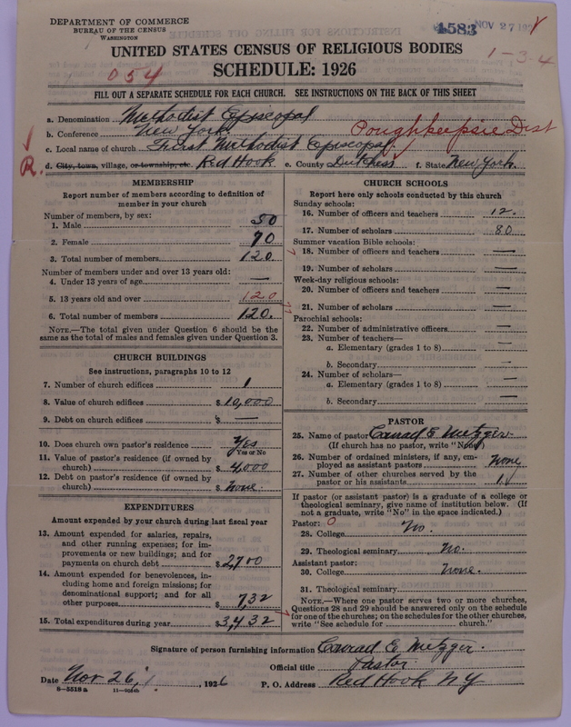 Scan of Methodist Episcopal Church: 1583