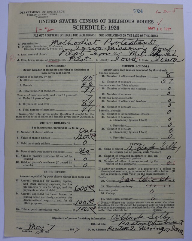 Scan of Methodist Protestant Church: 724