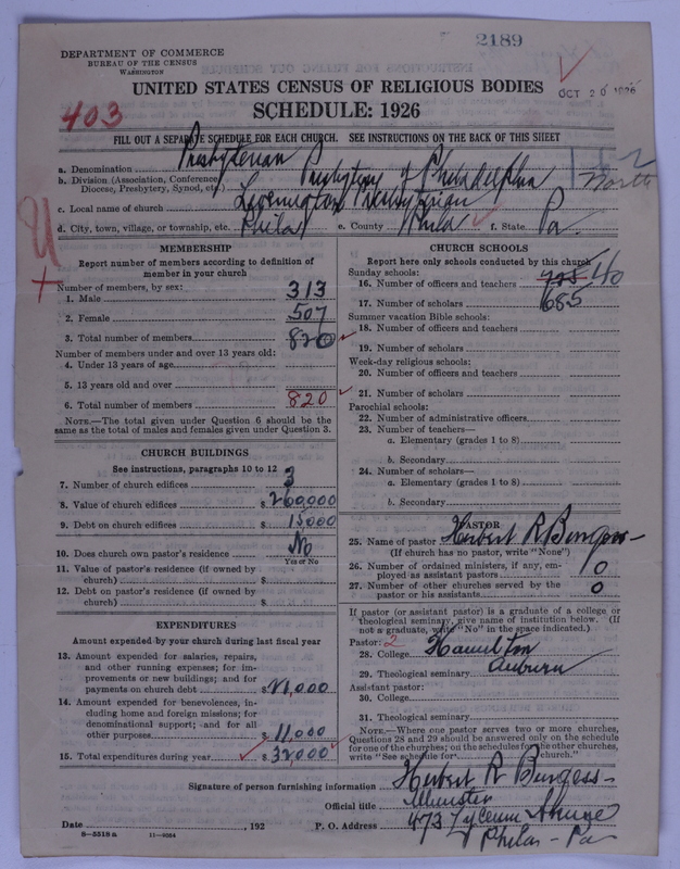 Scan of Presbyterian Church in the United States of America: 2189