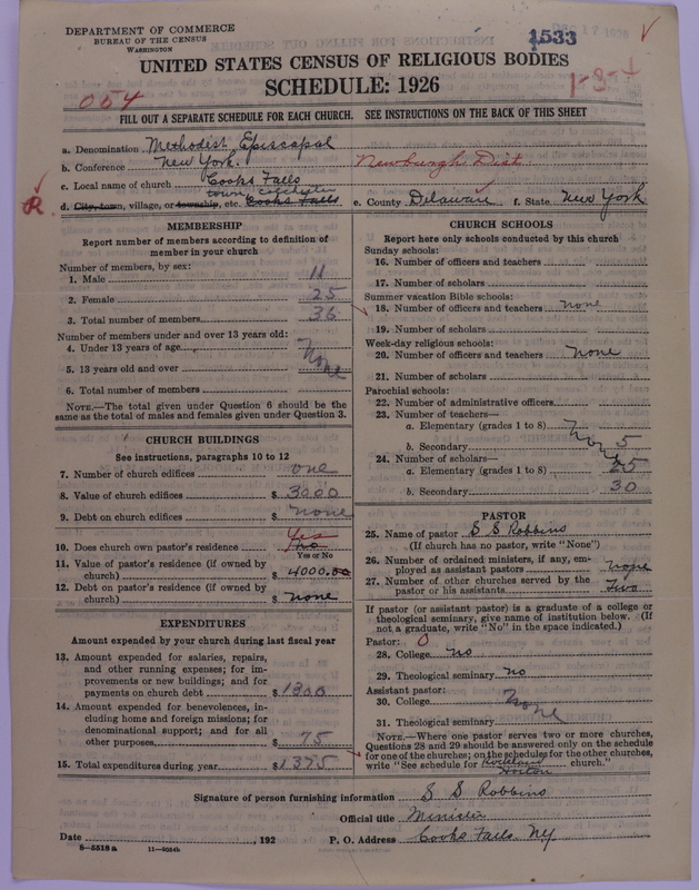 Scan of Methodist Episcopal Church: 1533