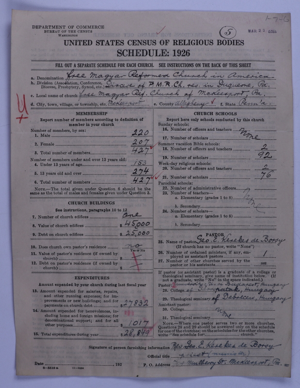 Scan of Free Magyar Reformed Church in America: 5