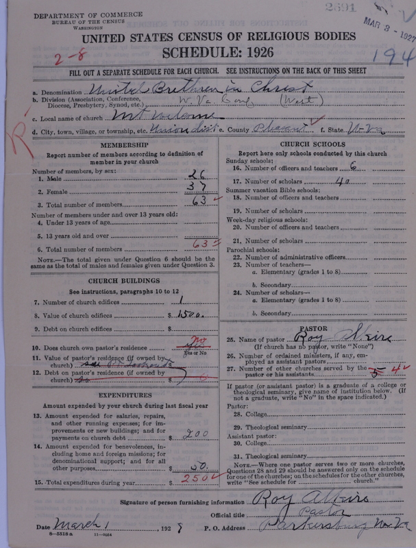 Scan of Church of the United Brethren in Christ: 2691