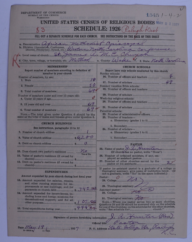 Scan of African Methodist Episcopal Church: 1545