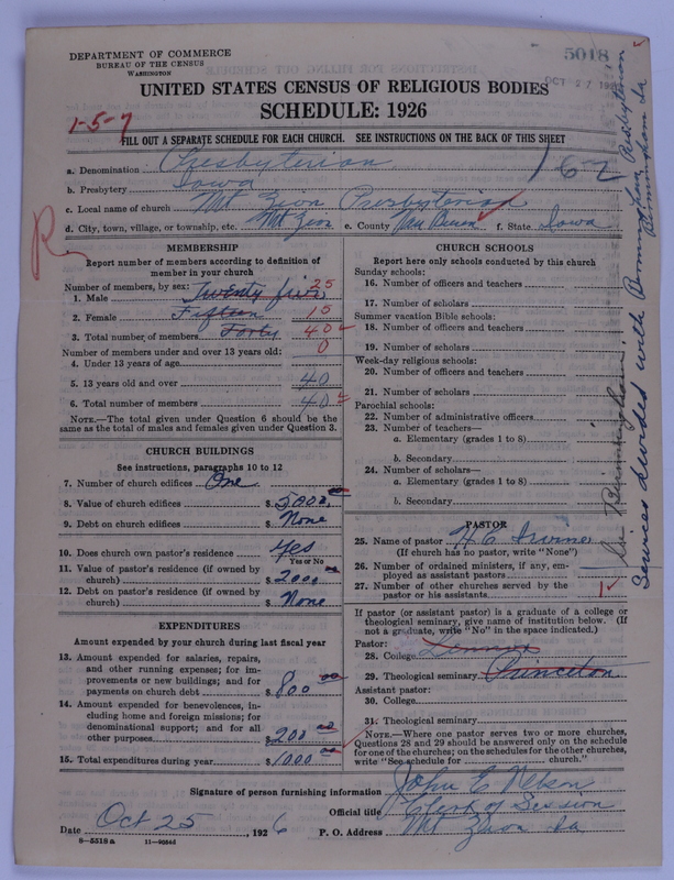 Scan of Presbyterian Church in the United States of America: 5018