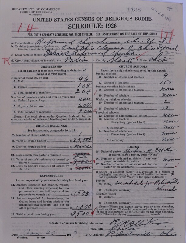 Scan of Reformed Church in the United States: 1138