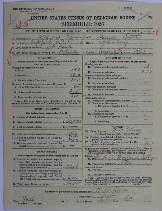 Scan of Methodist Episcopal Church, South: 11658