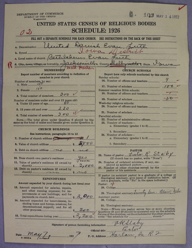 Scan of United Danish Evangelical Lutheran Church in America: 105