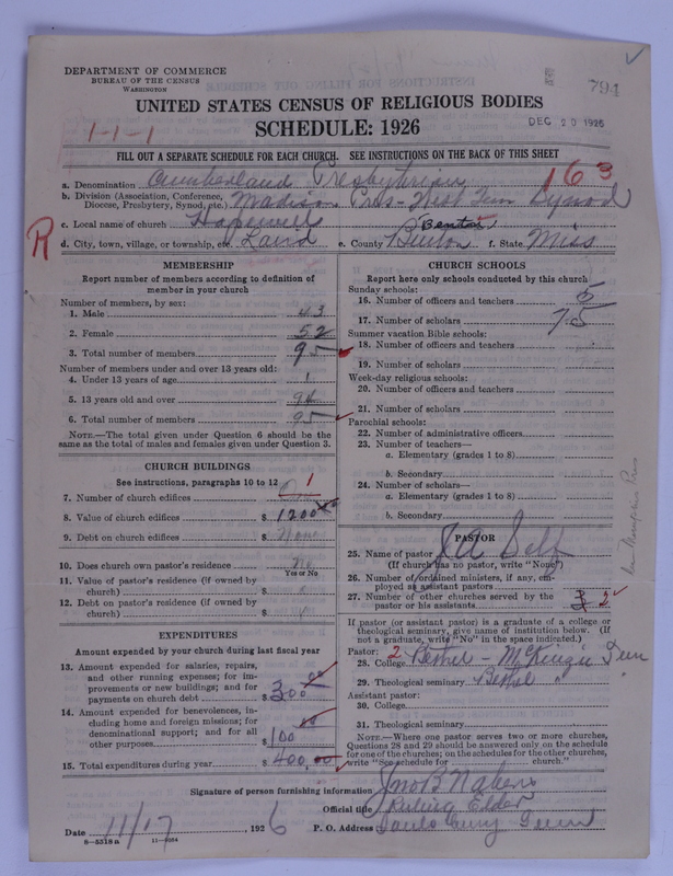 Scan of Cumberland Presbyterian Church: 794