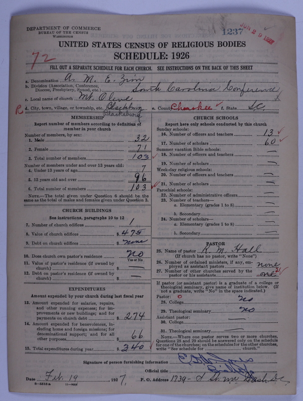 Scan of African Methodist Episcopal Zion Church: 1237