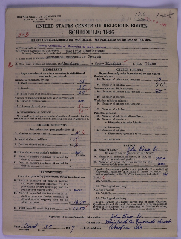 Scan of General Conference of the Mennonite Church of North America: 120