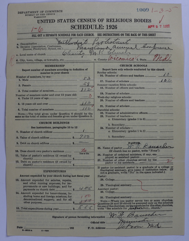 Scan of Methodist Protestant Church: 1009