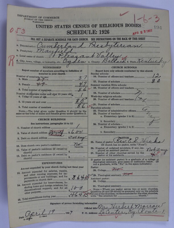 Scan of Cumberland Presbyterian Church: 194