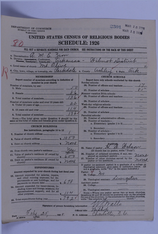 Scan of African Methodist Episcopal Zion Church: 2301