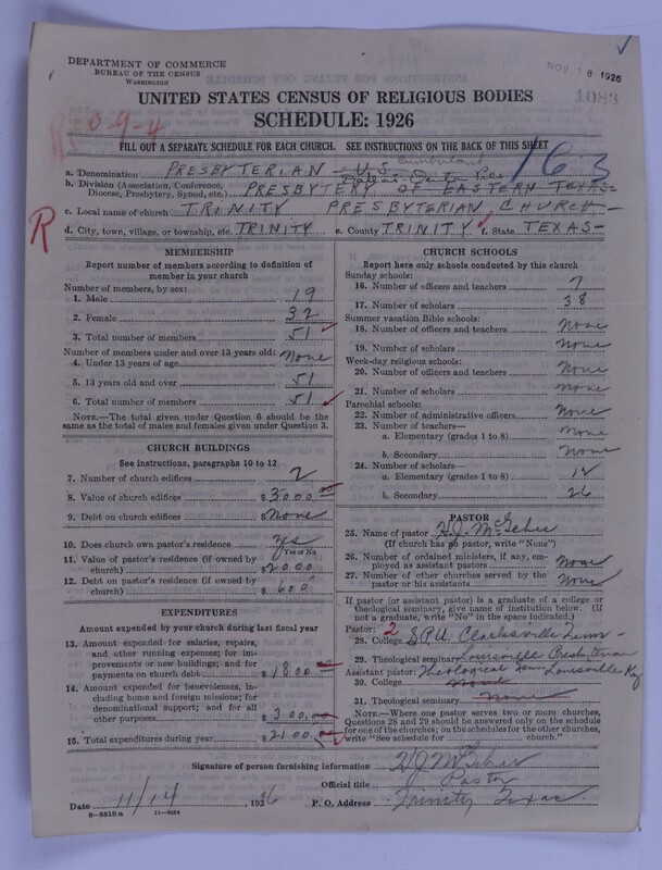 Scan of Cumberland Presbyterian Church: 1083