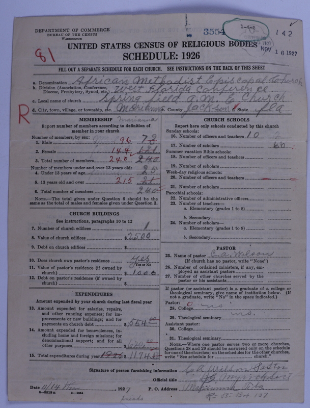 Scan of African Methodist Episcopal Church: 3554
