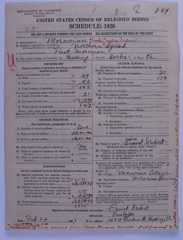 Scan of Moravian Church in America: 19