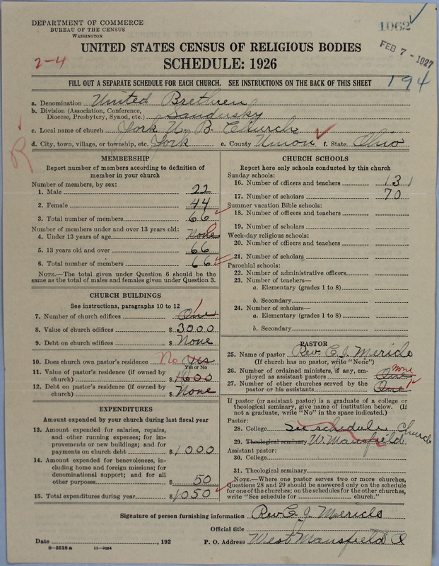Scan of Church of the United Brethren in Christ: 1062