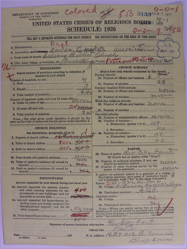 Scan of Negro Baptists: 5135