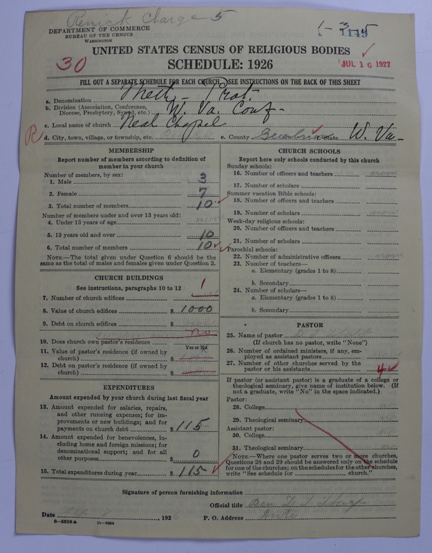 Scan of Methodist Protestant Church: 1149