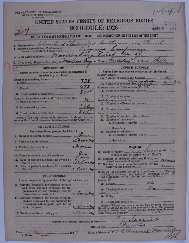 Scan of Church of the United Brethren in Christ: 2457
