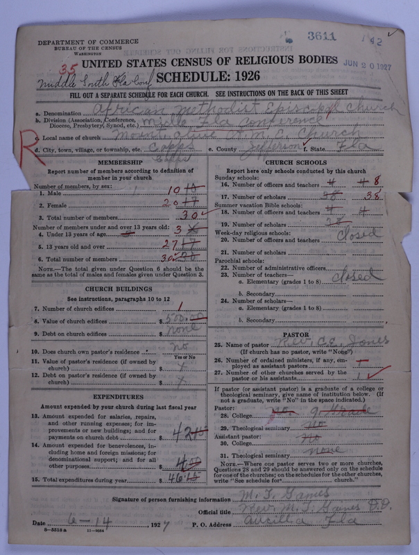 Scan of African Methodist Episcopal Church: 3611