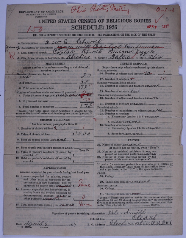 Scan of Free Will Baptists: 5