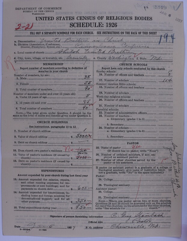 Scan of Church of the United Brethren in Christ: 2349